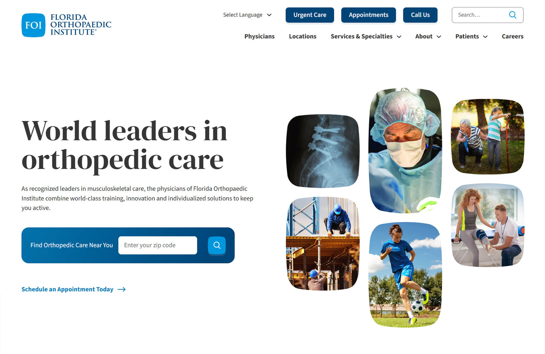 FOI's website homepage